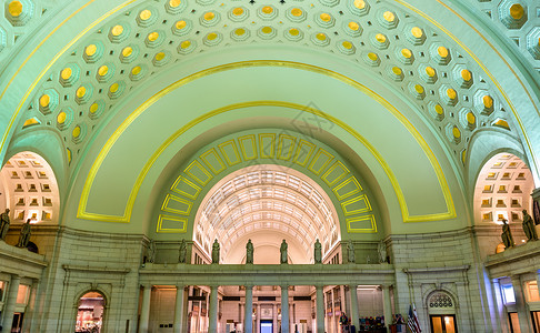 美国华盛顿联合车站大堂厅背景图片