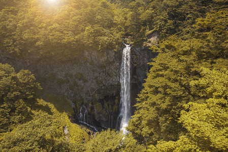 Kegon瀑布位于日本尼图片