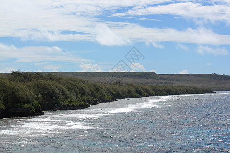 北马里亚纳群岛塞班岛东部海岸景观背景图片