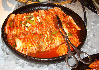 班禅Kimchi是韩国传统菜背景