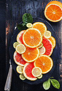 不同种类的柑橘水果橙子葡萄果柠图片
