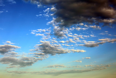 简单的蓝天背景日落时有乌云背景图片