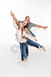 快乐的幸福家庭一起玩乐图片