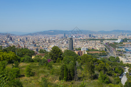 巴塞罗那市全景图片