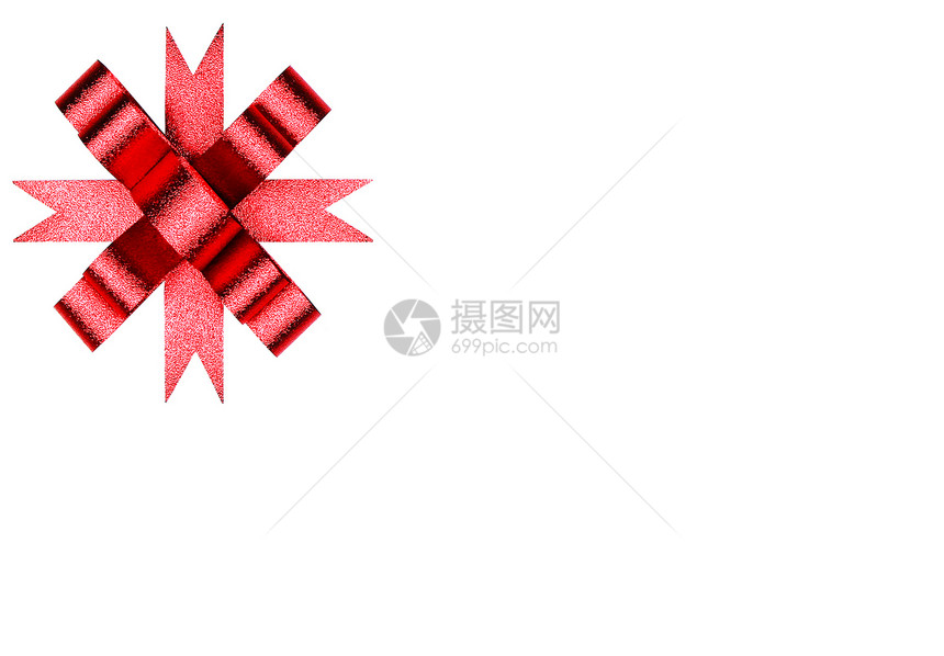 白色背景孤立的礼品盒上的红图片