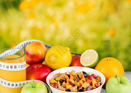 健康的自制燕麦片早餐水果图片