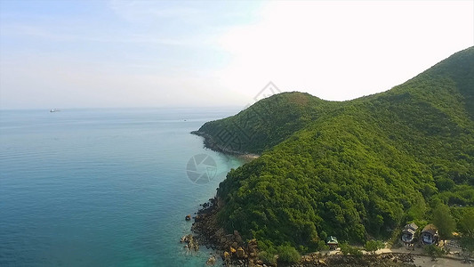 泰国安达曼海岩石岛屿的鸟瞰图泰国甲米的波达岛长时间在考艾岛上的Makua或更普遍地称为隧道田背景图片