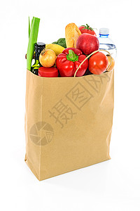 蔬菜购物概念图象生态友好型纸商袋图片