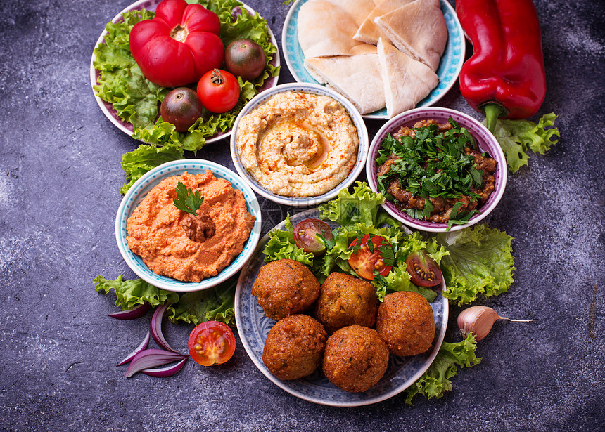 选择中东或阿拉伯菜图片