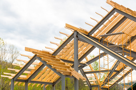 钢架木梁结构图片