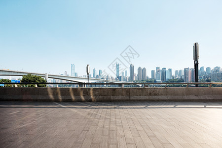 装有水泥桥和重庆城景的空图片