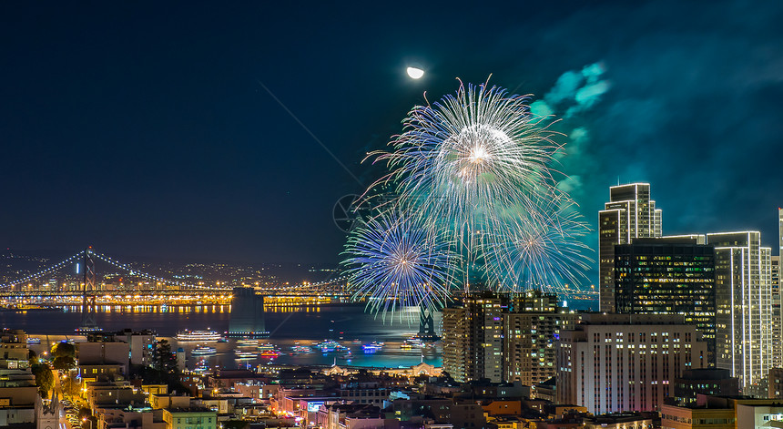 旧金山美丽的新年烟花图片