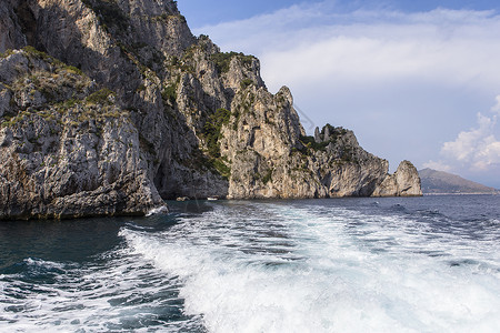 Capri岛悬崖从意大利C图片