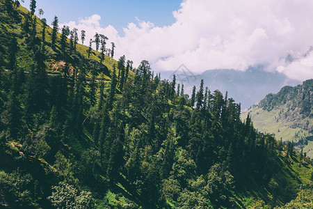 在风景山印度喜马拉雅山罗坦山口生图片