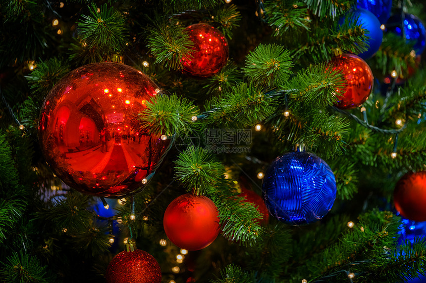 圣诞树装饰宏背图片