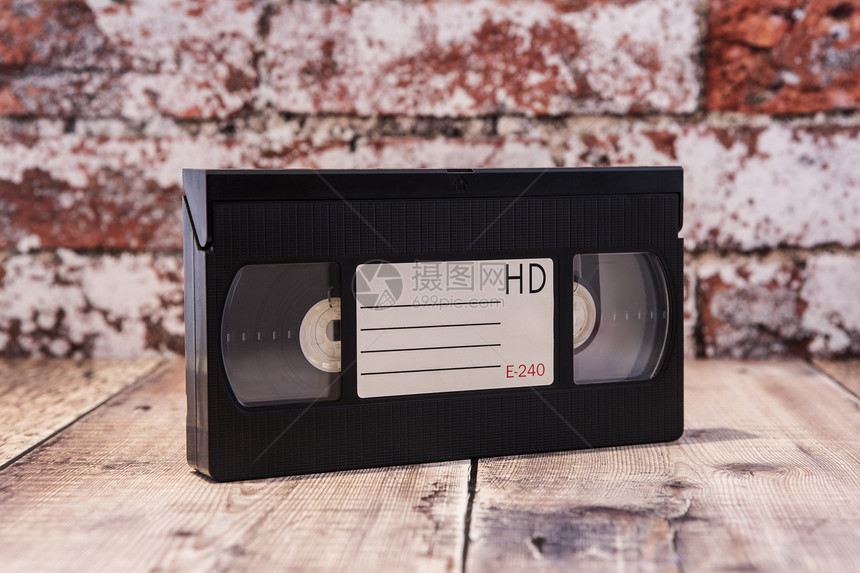 古老的VHS录影带混凝土胶带图片