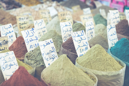 在摩洛哥马拉喀什的传统摩洛哥市场露天市场图片