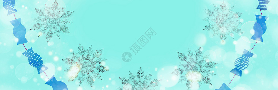 冬季节庆背景蓝色图片