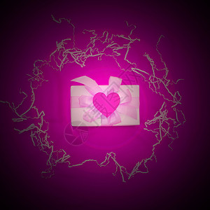带有粉红背景礼物盒的节日背景Fetive效果背景图片
