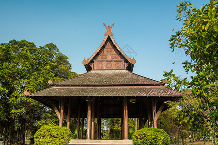 公园里的木亭泰国图片