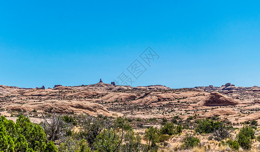 美国犹他州沙漠摩押毫无生气的石头沙漠和岩图片
