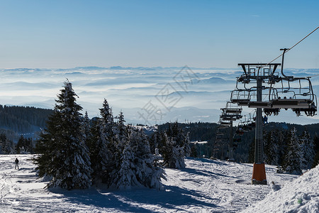 椅子滑雪电梯塞尔维亚Kop图片
