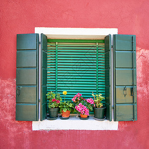 意大利威尼斯布拉诺和波拉诺的玻璃窗图片