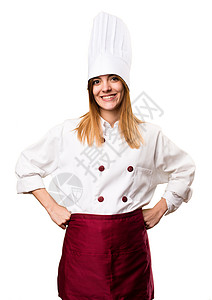 快乐美丽的厨师女人图片