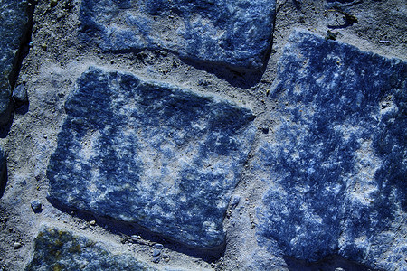 蓝色街道路面背景岩石纹理图片