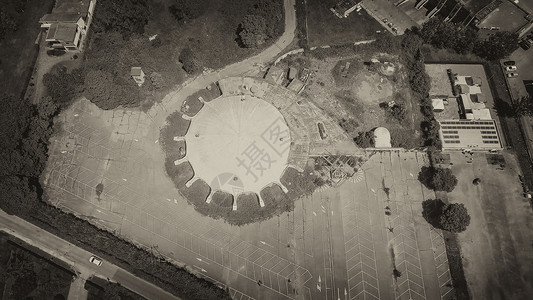 圆形运动场的鸟瞰图图片