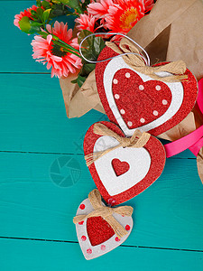 情人节概念情人节的装饰心脏图片