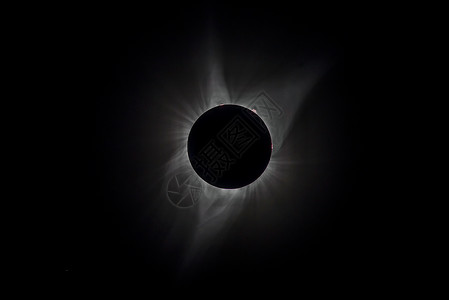 日食总时间对日食总值期间的冠冕值背景图片