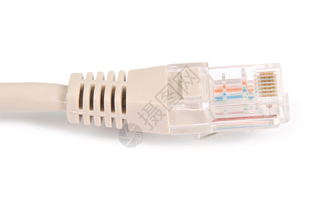 Lan电缆和连接器RJ45孤立图片