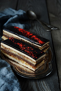 巧克力蛋糕歌剧饼干法国甜点图片