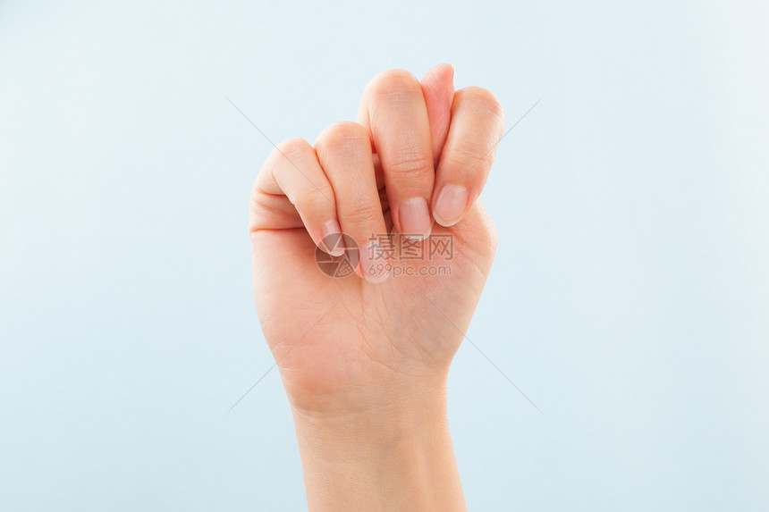 美国手语女用手显示T号信图片