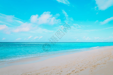 热带沙滩度假和旅游概念图片