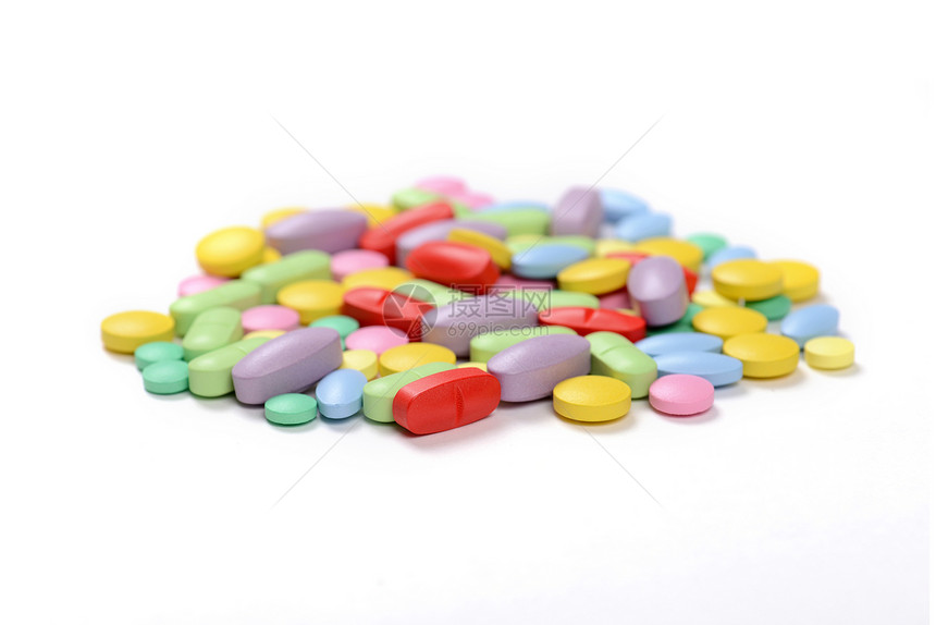 药房主题多彩姿的孤立药丸和胶囊图片