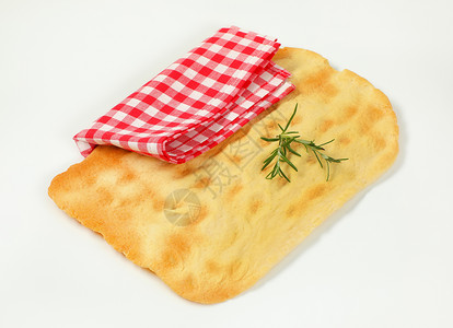 以白面制成的意大利扁面包粉面背景图片