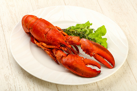 美味的烹饪煮熟的龙虾做图片