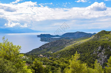 Heraion湖Vouliagmeni和Ireon角的景观图片