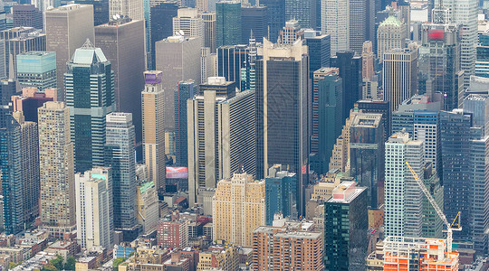 美国纽约日落时的曼哈顿图片