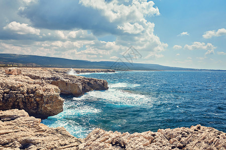 塞浦路斯阿卡马斯南部拉角落基半高清图片