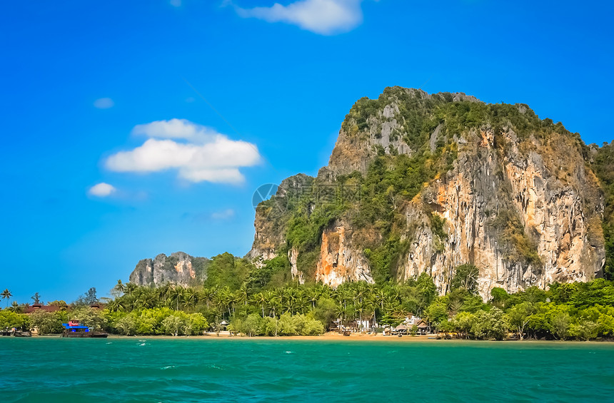 泰国海岸Krabi附近令人印象深刻图片