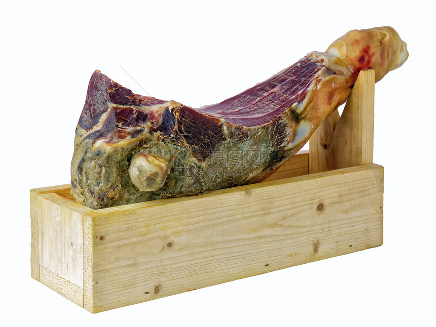 切片木板上的Jamon或Parma火腿图片