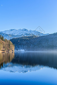 赫克特湖的冬季景观图片