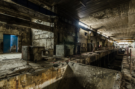 废弃造纸厂的大厅图片