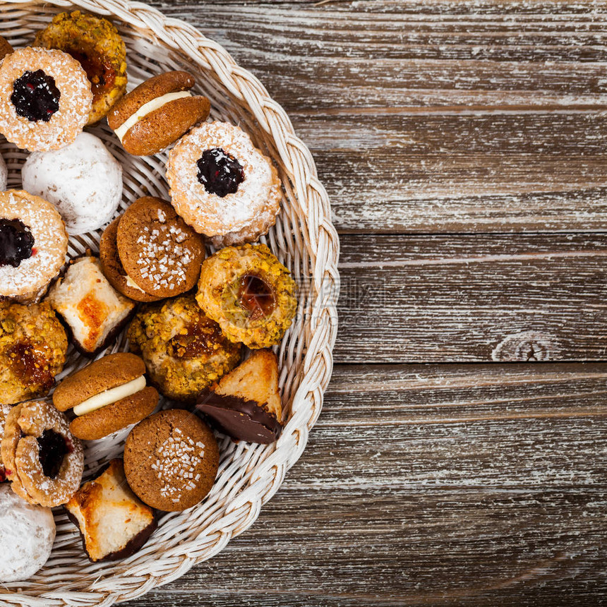 欧洲自制的面包风格饼干各种餐饮图片