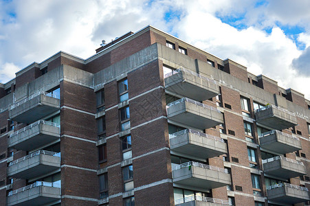 加拿大蒙特利尔的现代公寓楼和房子窗户和图片