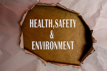 健康安全和环境概念文本在平图片