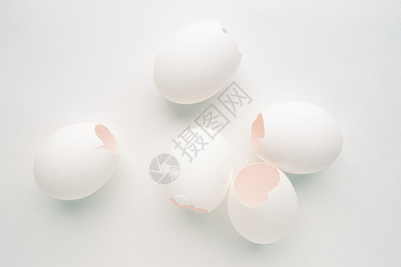 创意柔和的背景与白色背景上的白色蛋壳软图片